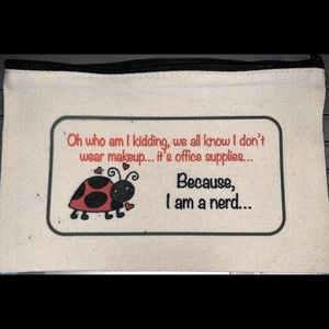 Cosmetic bag School supply bag fully customizable or personalized 100% Cotton